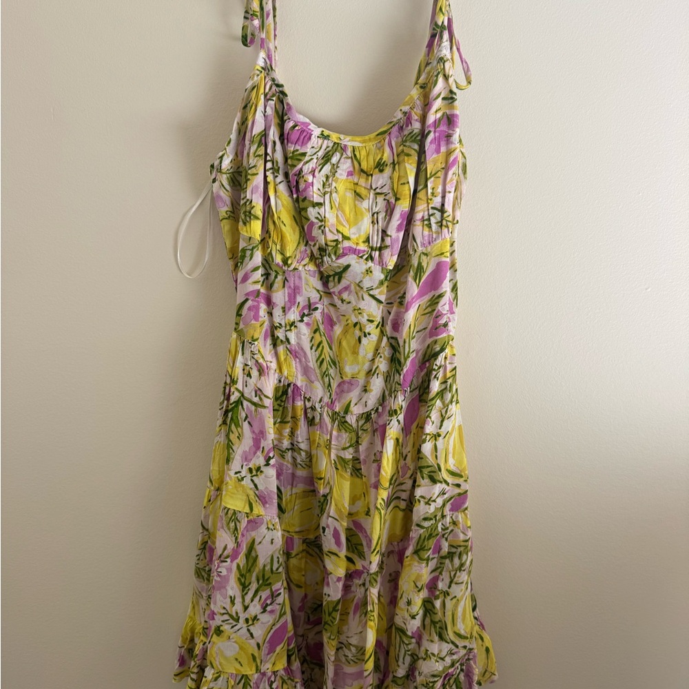Floral Sundress in Yellow and Pink